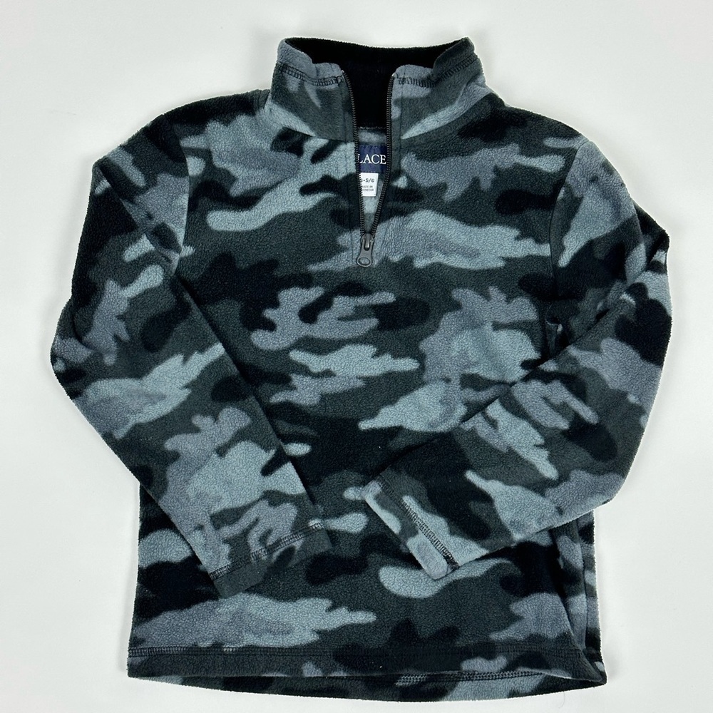 Boys Camo Glacier Fleece Half Zip Pullover